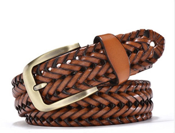 Riviera Braided Belt - Cognac