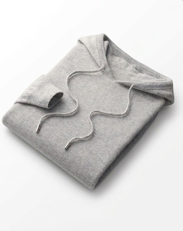 Amalfi Wool Hoodie - Light Grey