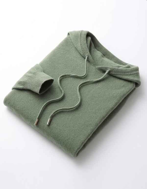 Amalfi Wool Hoodie - Olive