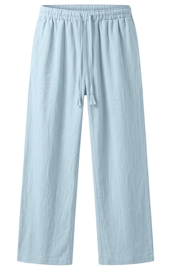 Riviera Linen Trousers - Light Blue