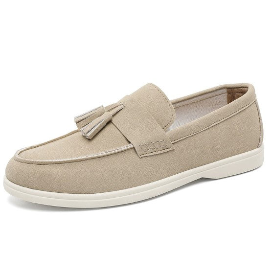 Amalfi Suede Loafers - Beige