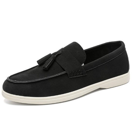 Amalfi Suede Loafers - Black