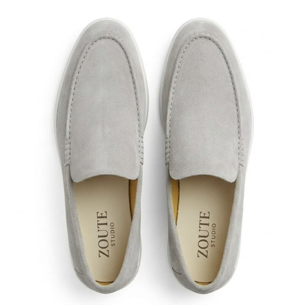 Como Suede Loafers - Light Grey