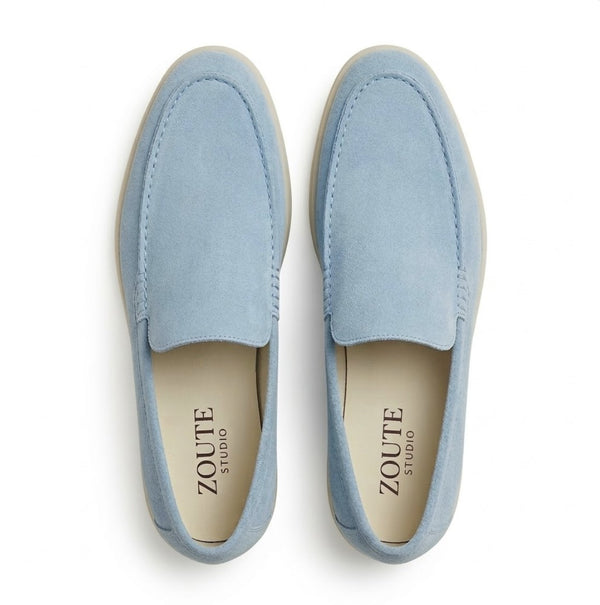 Como Suede Loafers - Light Blue