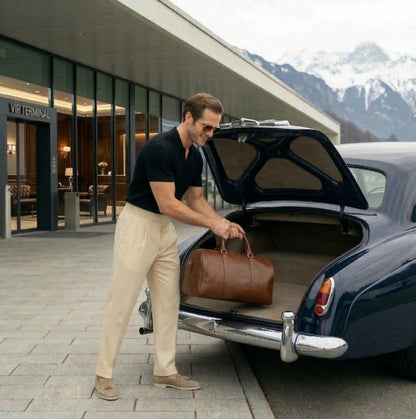 Amalfi Leather Weekender 55L